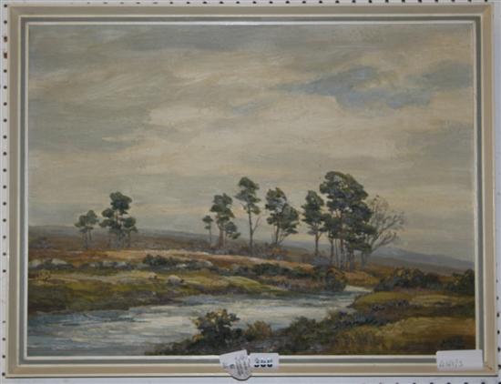 Robert Egginton, oil, river landscape